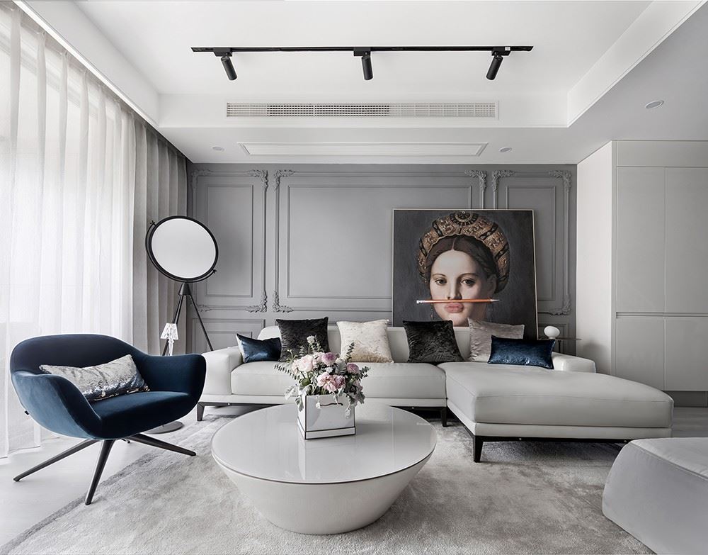 廣州市珠光御景山水城輕奢風格三居室裝修案例