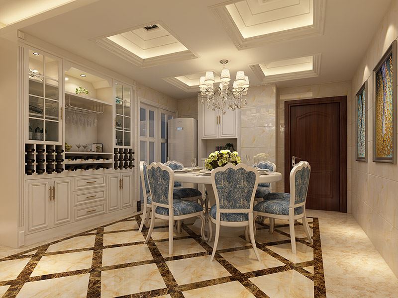 佛山市弘陽德商昕悅府歐式風格三居室裝修案例