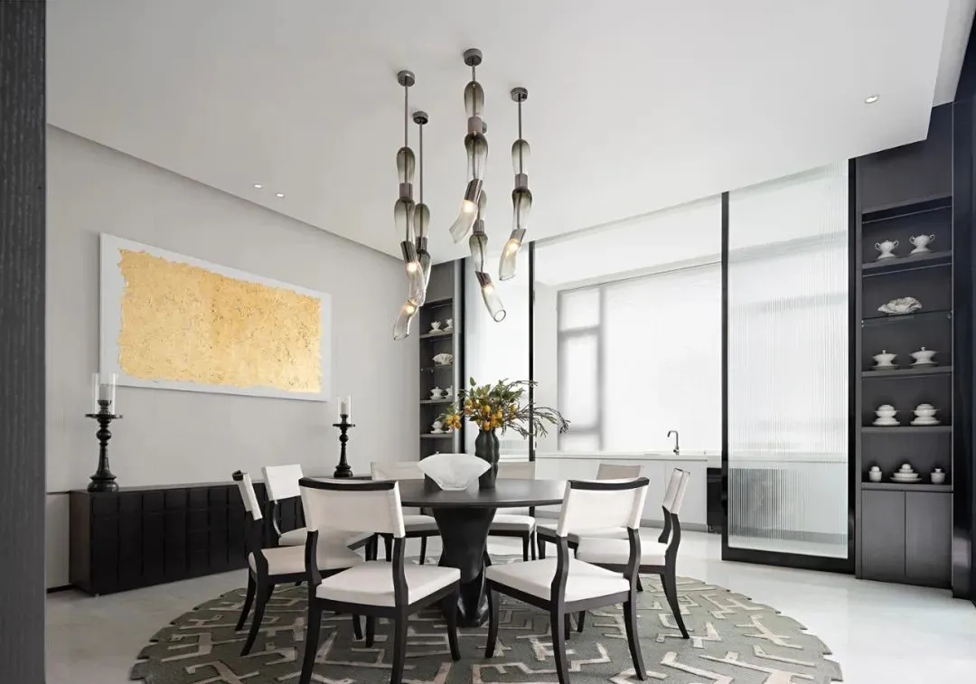 現(xiàn)代輕奢風(fēng)格別墅室內(nèi)設(shè)計家裝案例-餐廳 現(xiàn)代輕奢風(fēng)格別墅室內(nèi)設(shè)計家裝案例-餐廳