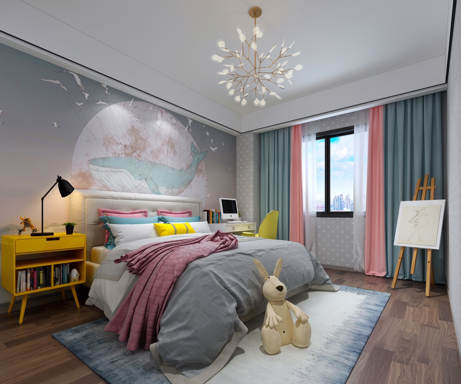 裝修案例現代輕奢風格室內裝修效果圖-臥室 裝修案例現代輕奢風格室內裝修效果圖-臥室