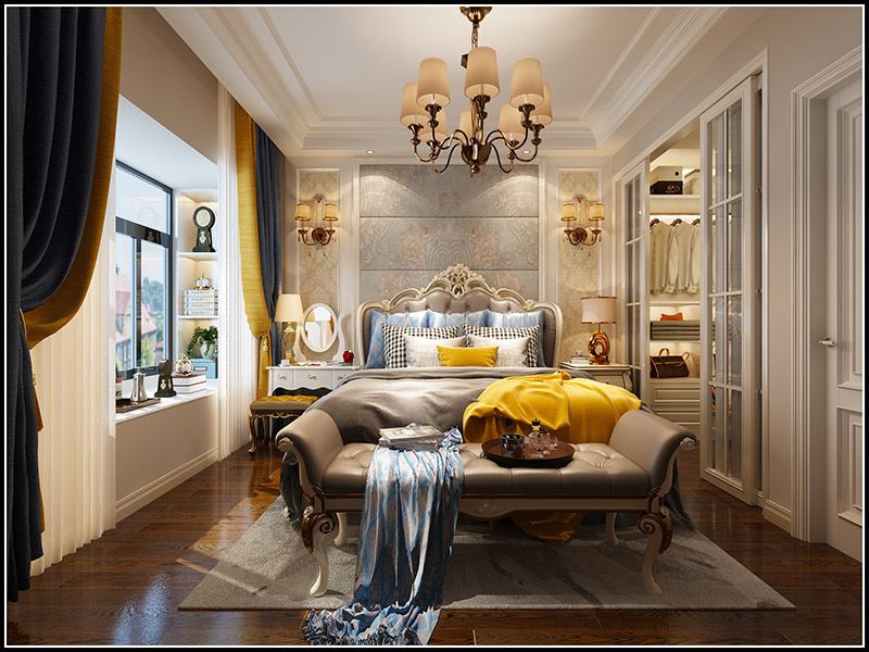 佛山市高明碧桂園·花城薈歐式風格三居室裝修案例