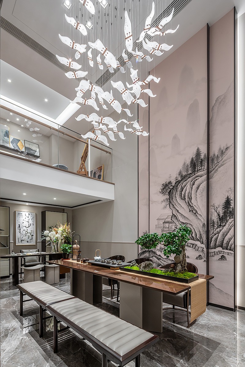 新中式風(fēng)格家裝設(shè)計別墅裝修效果圖-茶室 新中式風(fēng)格家裝設(shè)計別墅裝修效果圖-茶室