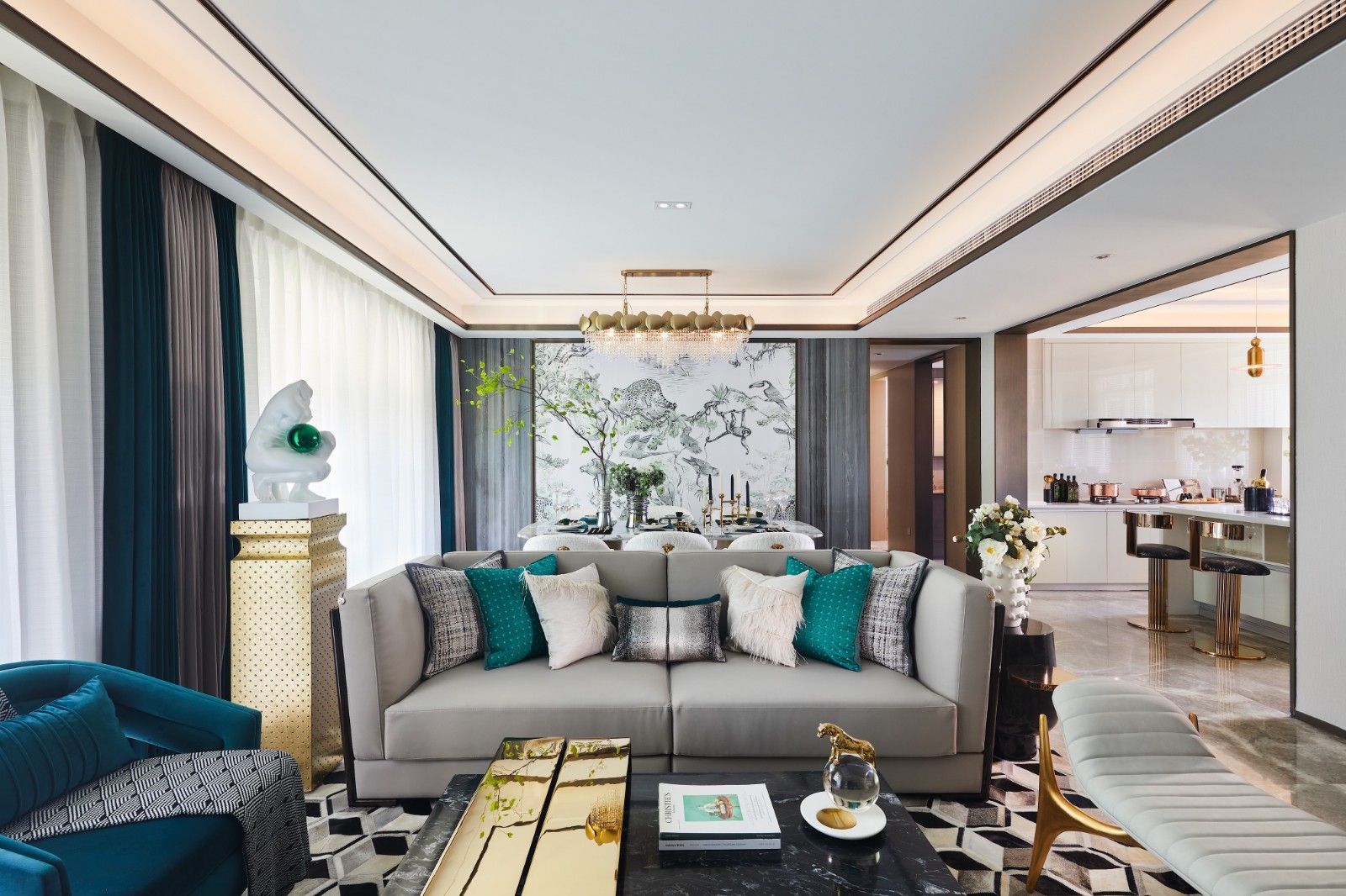 新中式風格家裝設計室內(nèi)裝修效果圖-客廳 新中式風格家裝設計室內(nèi)裝修效果圖-客廳