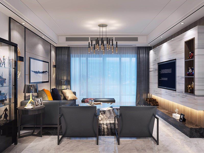 佛山市建發·融創·雅居樂丨和璽現代簡約風格三居室裝修案例