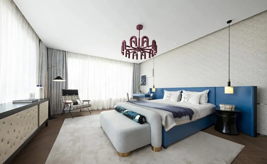 現(xiàn)代輕奢風(fēng)格別墅室內(nèi)設(shè)計家裝案例-次臥 現(xiàn)代輕奢風(fēng)格別墅室內(nèi)設(shè)計家裝案例-次臥