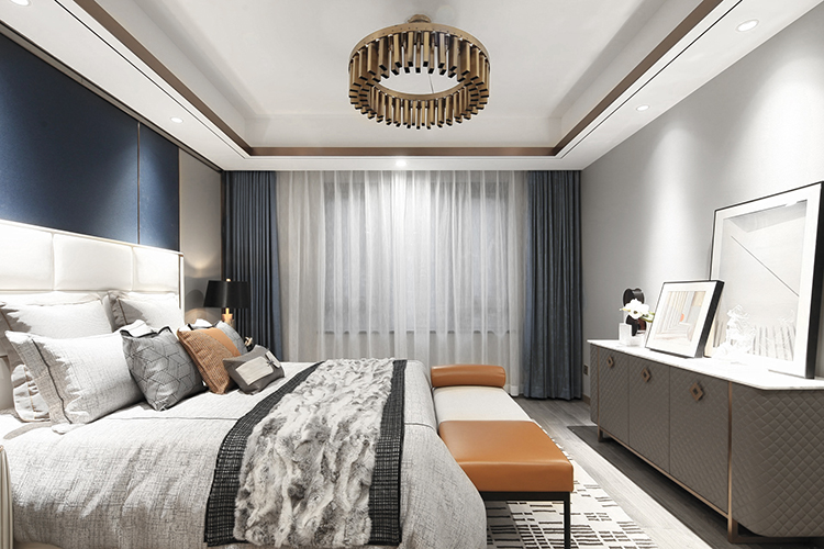港式輕奢風(fēng)格室內(nèi)設(shè)計(jì)家裝案例-臥室 港式輕奢風(fēng)格室內(nèi)設(shè)計(jì)家裝案例-臥室