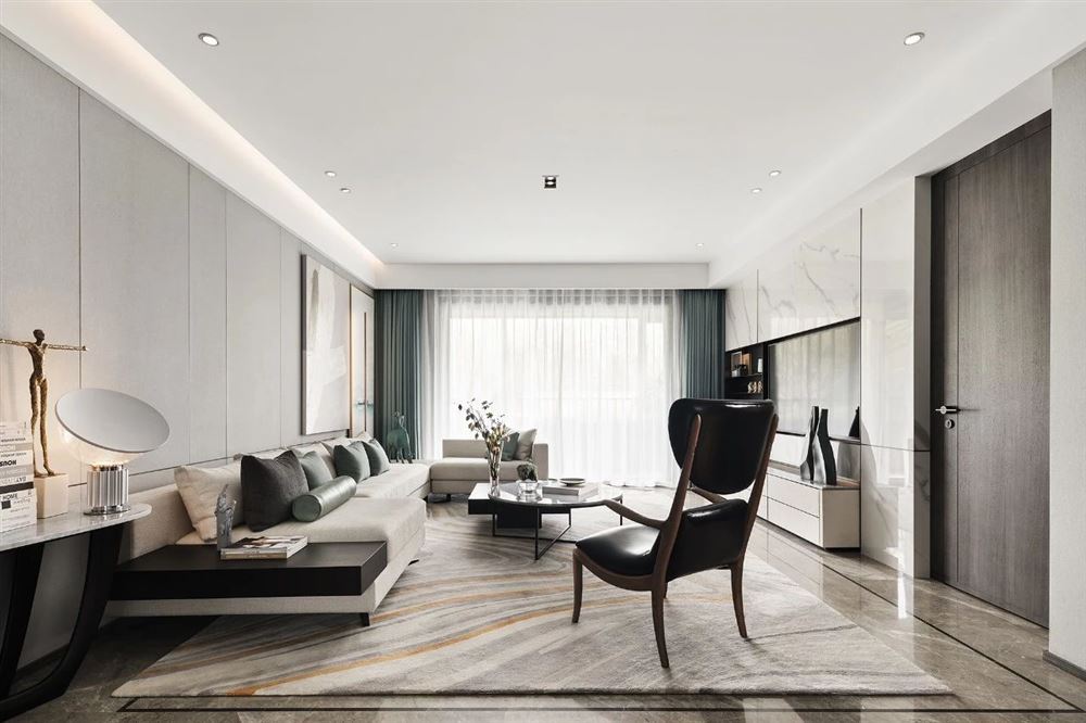 佛山市綠城·桂語蘭庭輕奢風格四居室裝修案例