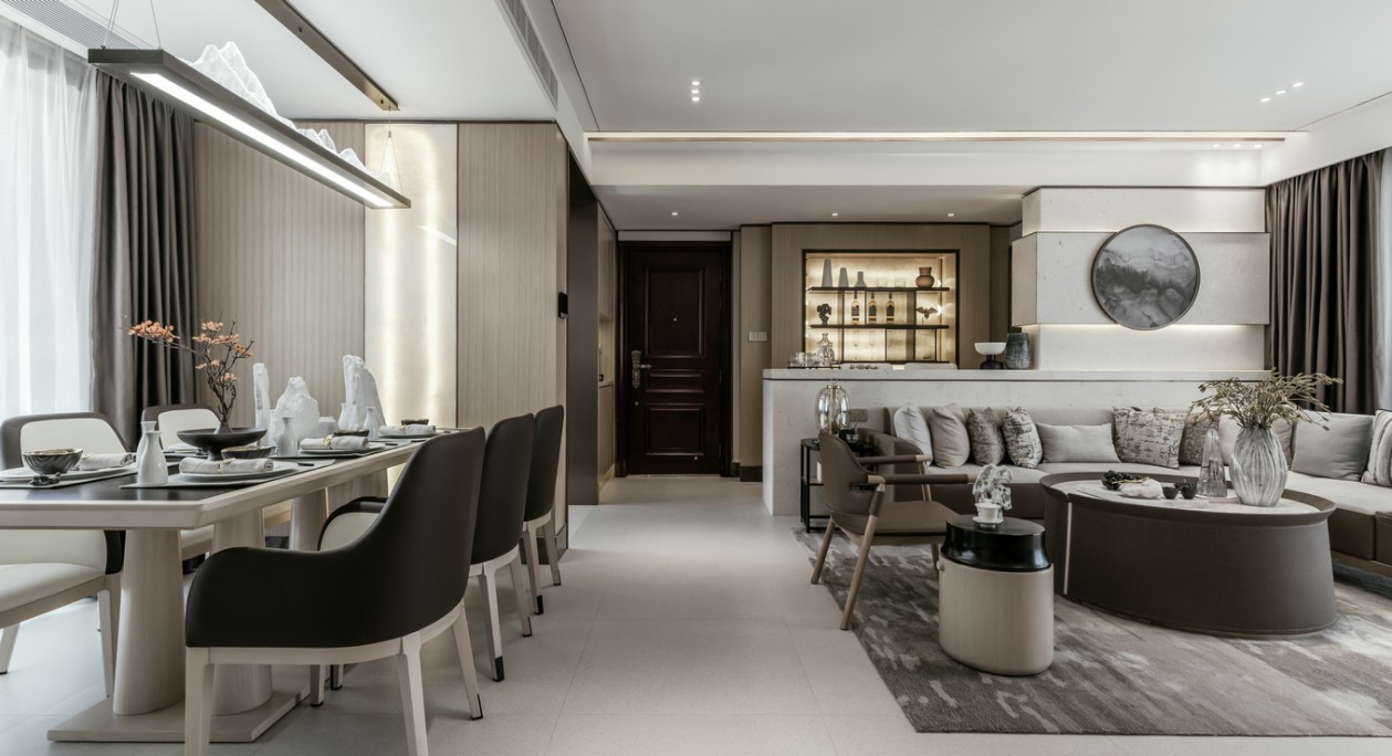 新中式風格室內家裝案例效果圖-客餐廳 新中式風格室內家裝案例效果圖-客餐廳