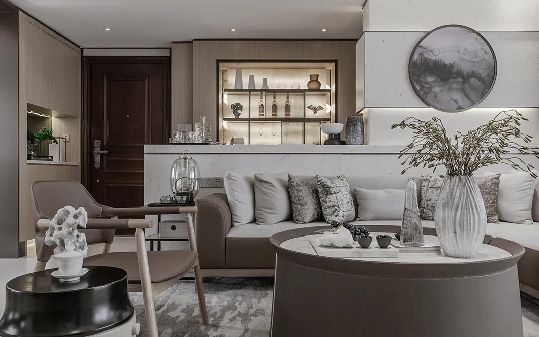 新中式風格家裝設計室內(nèi)裝修效果圖-客廳 新中式風格家裝設計室內(nèi)裝修效果圖-客廳