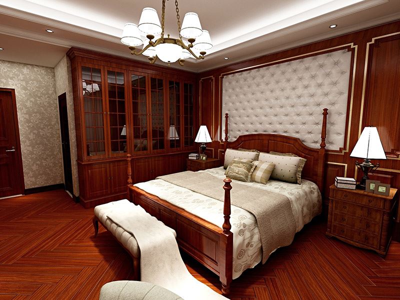 佛山市美的鷺湖森林度假區新中式風格四居室裝修案例