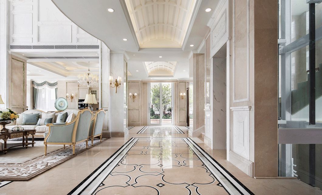 簡歐風(fēng)格別墅裝修設(shè)計效果圖-天湖酈都別墅450平米-別墅走廊裝修設(shè)計 簡歐風(fēng)格別墅裝修設(shè)計效果圖-天湖酈都別墅450平米-別墅走廊裝修設(shè)計