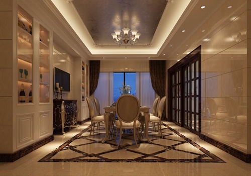 佛山市龍光·玖悅灣新中式風(fēng)格四居室裝修案例