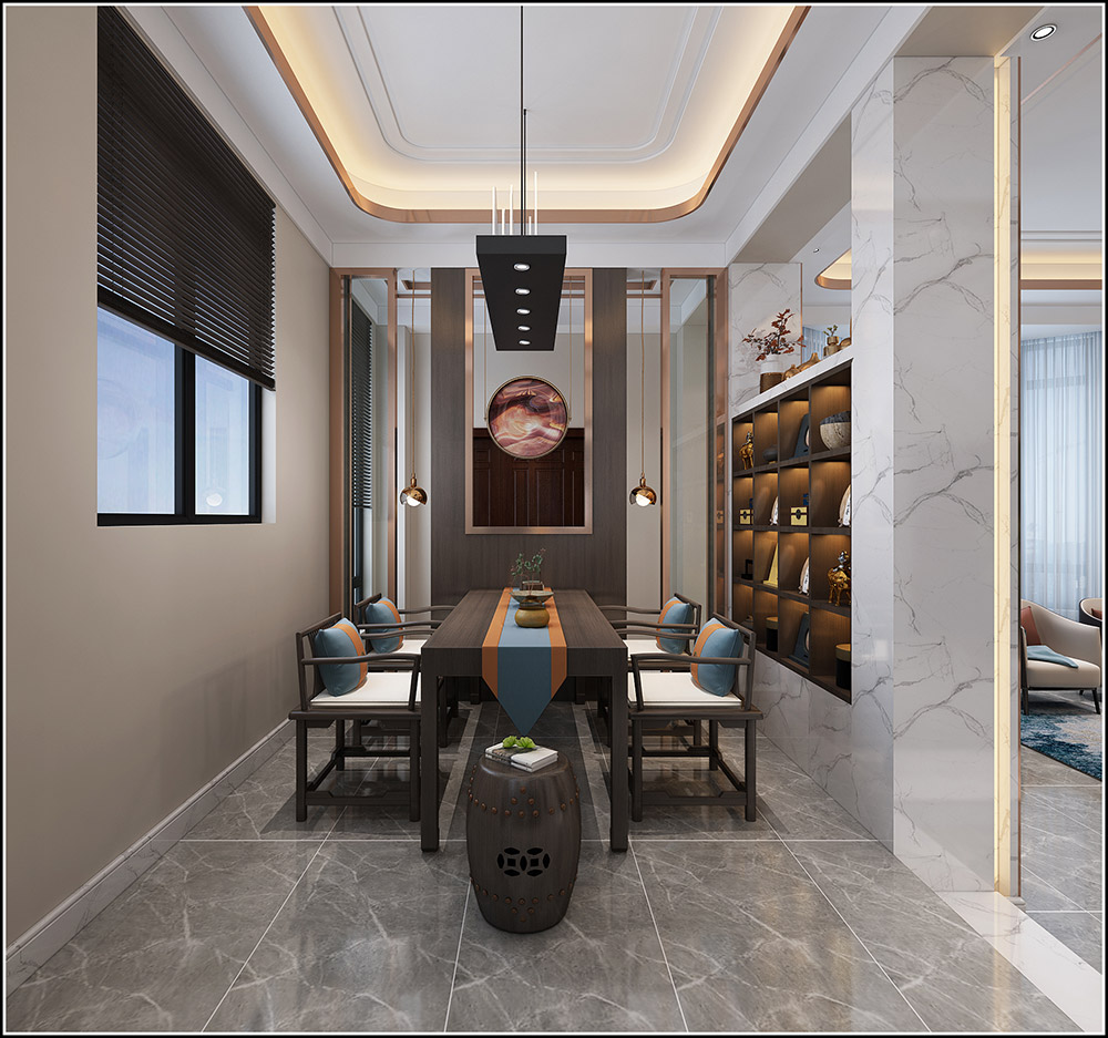 輕奢風格別墅裝修效果圖-格林天成別墅400平米-餐廳 輕奢風格別墅裝修效果圖-格林天成別墅400平米-餐廳