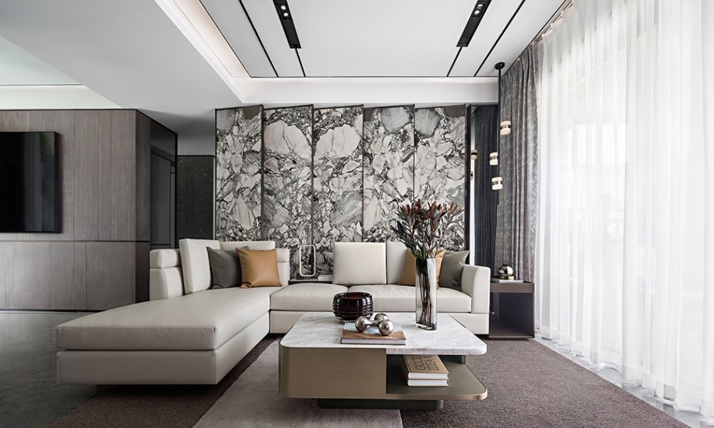 輕奢高級灰風(fēng)格室內(nèi)家裝案例效果圖-客廳 輕奢高級灰風(fēng)格室內(nèi)家裝案例效果圖-客廳