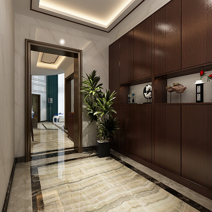 新中式風格別墅裝修設計效果圖-海琴水岸別墅365平米-別墅裝修設計玄關 新中式風格別墅裝修設計效果圖-海琴水岸別墅365平米-別墅裝修設計玄關