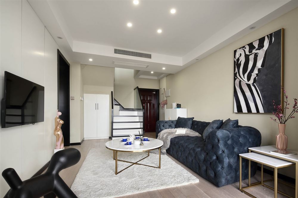 佛山市保利御江南現代簡約風格復式裝修案例