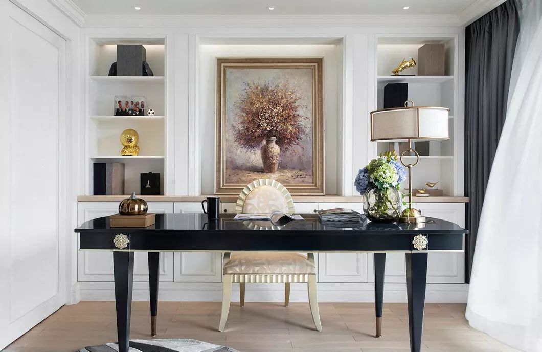 簡歐風(fēng)格別墅裝修設(shè)計效果圖-天湖酈都別墅450平米-別墅書房裝修設(shè)計 簡歐風(fēng)格別墅裝修設(shè)計效果圖-天湖酈都別墅450平米-別墅書房裝修設(shè)計