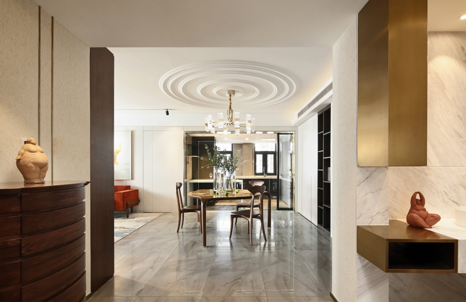 新中式風格家裝設計室內(nèi)裝修效果圖-玄關 新中式風格家裝設計室內(nèi)裝修效果圖-玄關