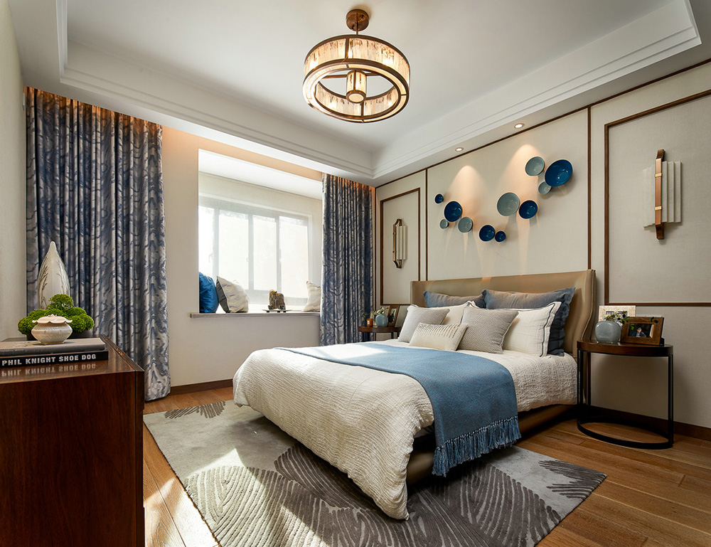 錦和花園三居111平米輕奢風格室內(nèi)裝修案例-主臥 錦和花園三居111平米輕奢風格室內(nèi)裝修案例-主臥