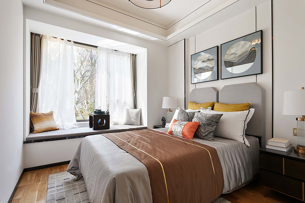 現(xiàn)代輕奢風(fēng)格室內(nèi)裝修效果圖-江山一品三居125平米-臥室 現(xiàn)代輕奢風(fēng)格室內(nèi)裝修效果圖-江山一品三居125平米-臥室