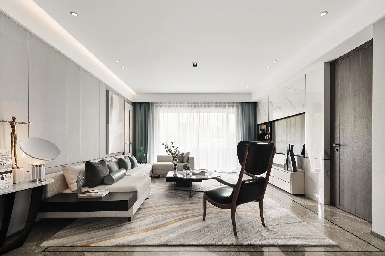 現代輕奢風格室內設計家裝案例-客廳 現代輕奢風格室內設計家裝案例-客廳