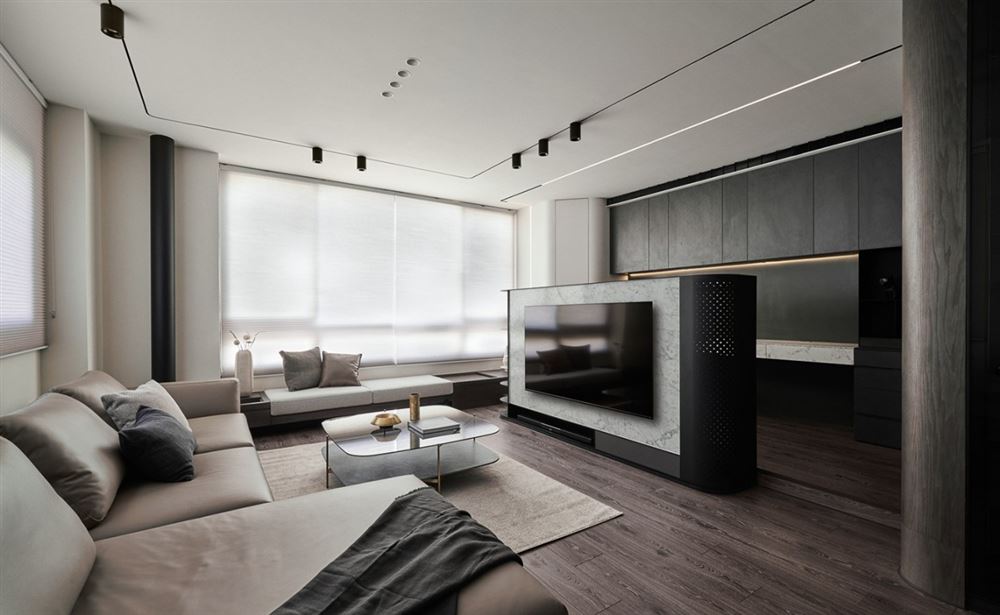 佛山市保利雲上現代簡約風格四居室裝修案例