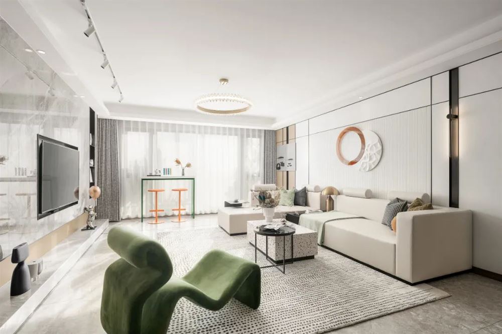 佛山市旭輝恒基鉑仕灣現(xiàn)代簡約風(fēng)格三居室裝修案例