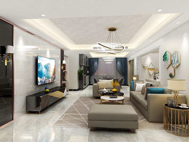 佛山市新希望悅瓏灣現代簡約風格四居室裝修案例