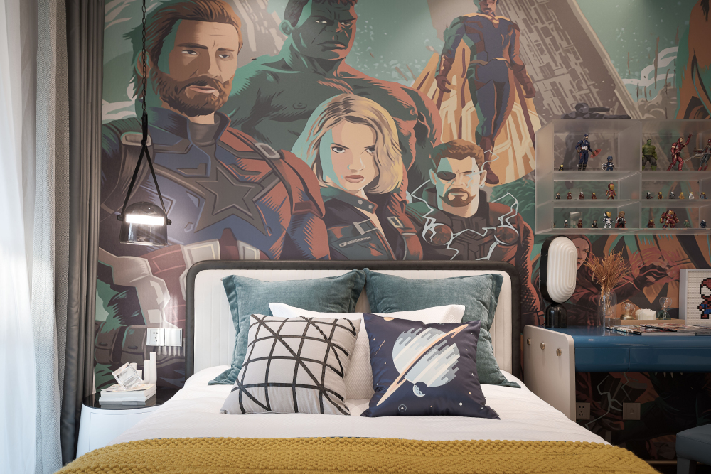 現代輕奢風格室內設計家裝案例-次臥 現代輕奢風格室內設計家裝案例-次臥