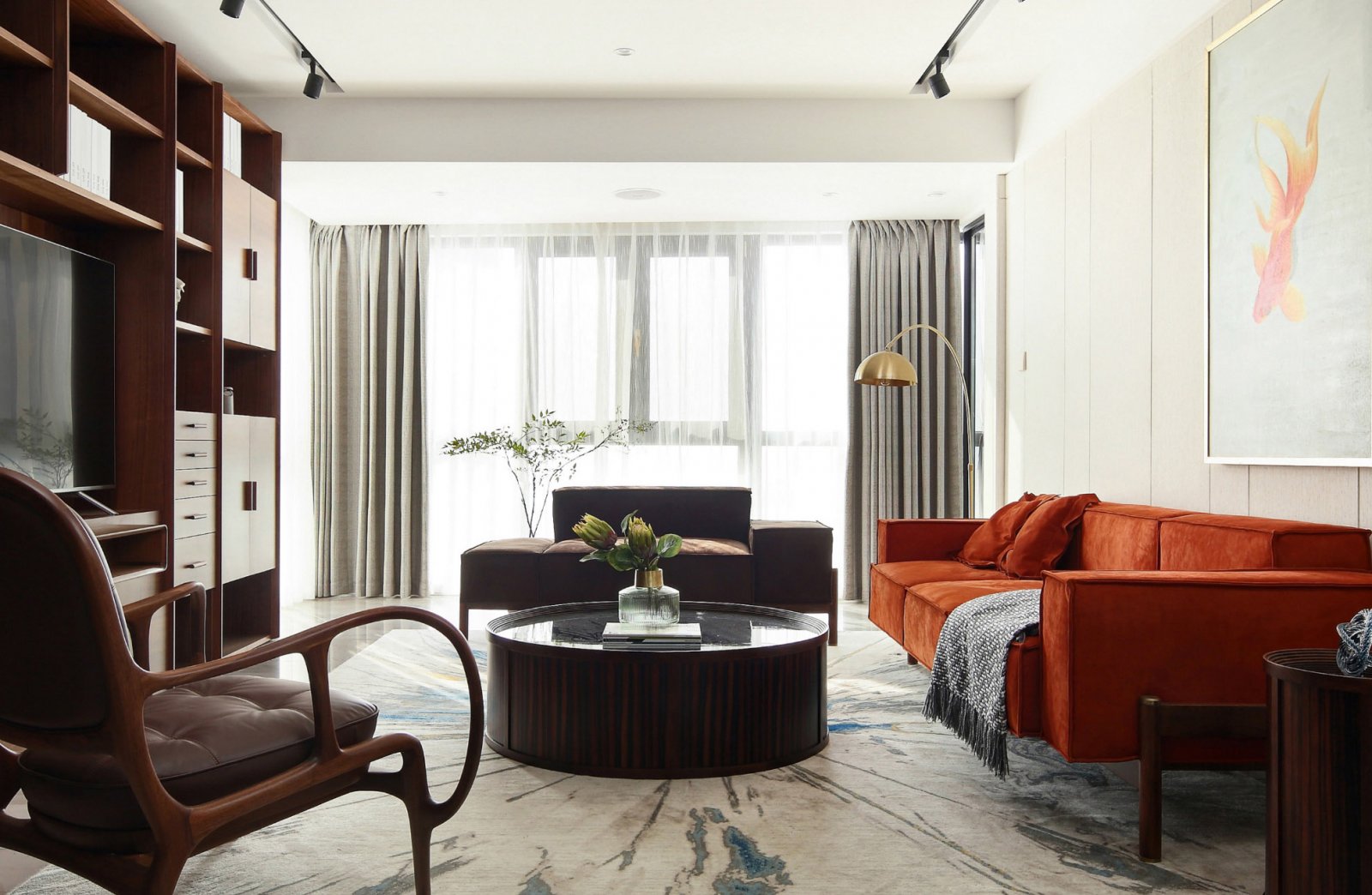 新中式風格家裝設計室內(nèi)裝修效果圖-客廳 新中式風格家裝設計室內(nèi)裝修效果圖-客廳