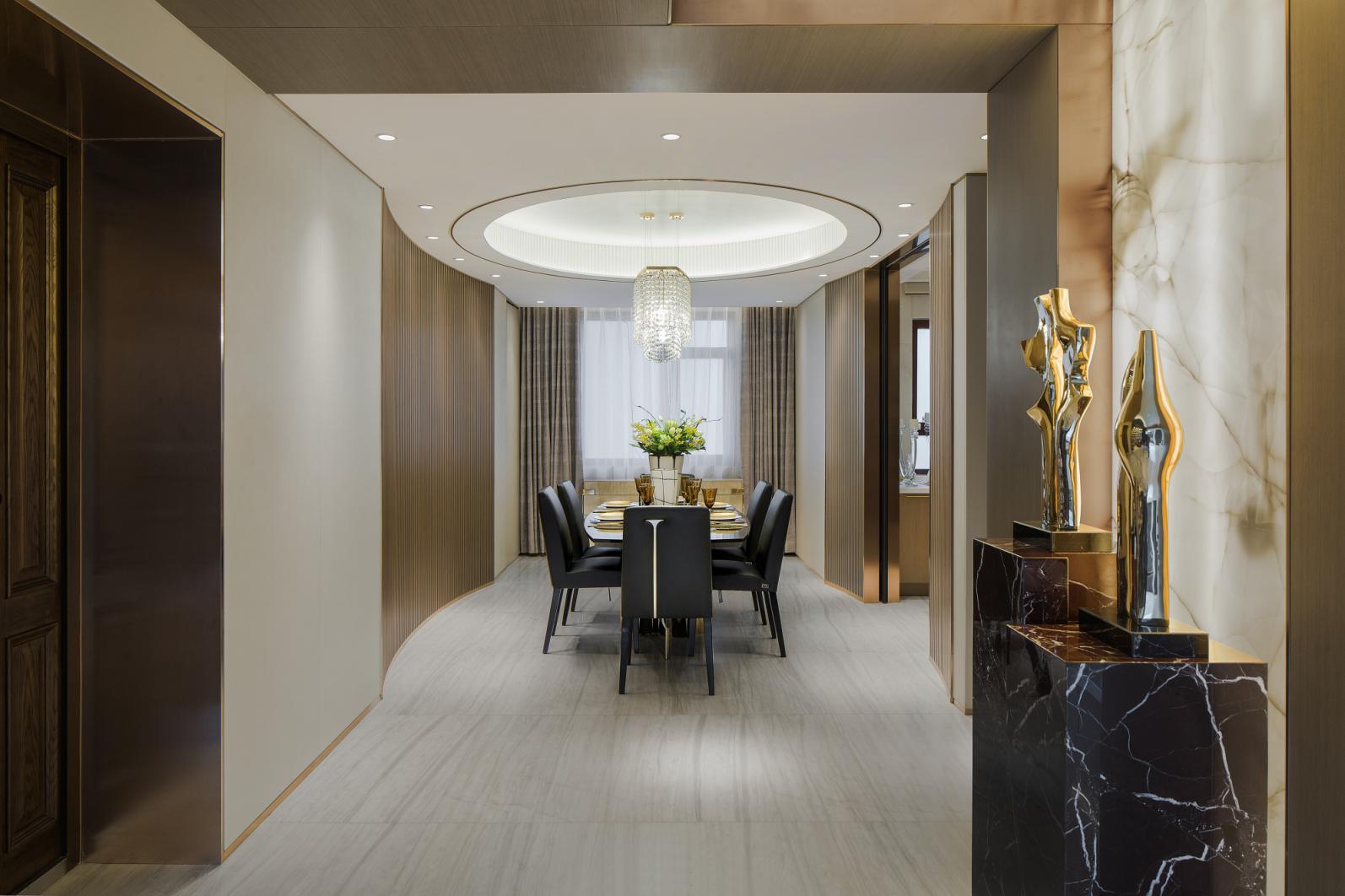 歐式輕奢風格室內設計家裝案例-餐廳 歐式輕奢風格室內設計家裝案例-餐廳