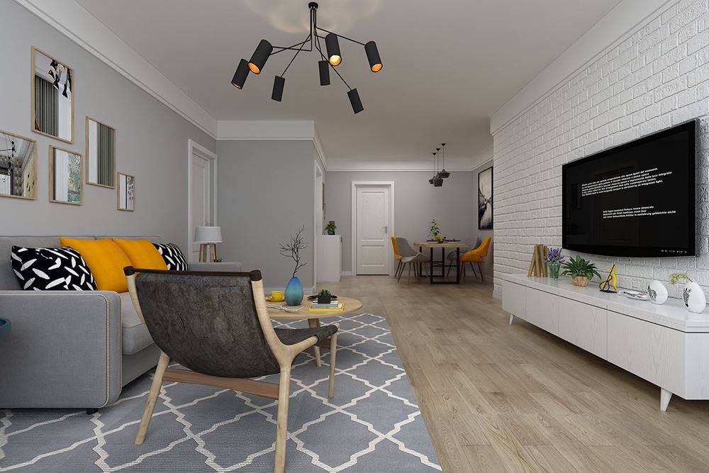 佛山市萬科悅都薈北歐風格三居室裝修案例