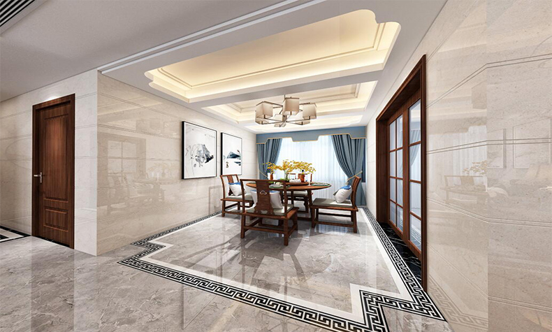 新中式風格室內裝修效果圖-佛山名澳匯錦桃園四居180平米-室內餐廳裝修 新中式風格室內裝修效果圖-佛山名澳匯錦桃園四居180平米-室內餐廳裝修