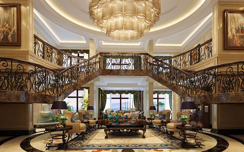 佛山市萬科中駿金域西江歐式風格別墅裝修案例