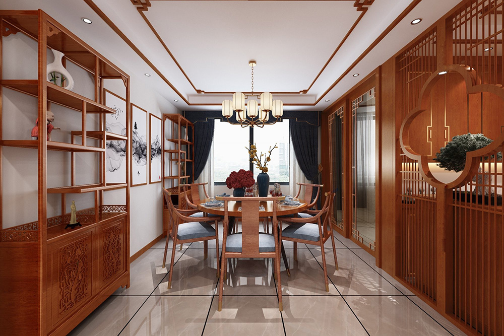 裝修公司新中式風格復式裝修效果圖-餐廳 裝修公司新中式風格復式裝修效果圖-餐廳