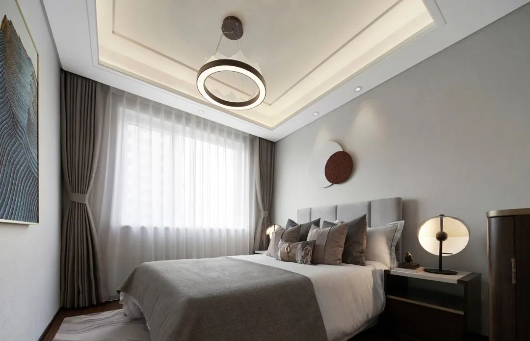 現代新中式風格室內設計家裝案例-臥室 現代新中式風格室內設計家裝案例-臥室
