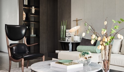 現代輕奢風格室內家裝案例效果圖-客廳茶幾 現代輕奢風格室內家裝案例效果圖-客廳茶幾