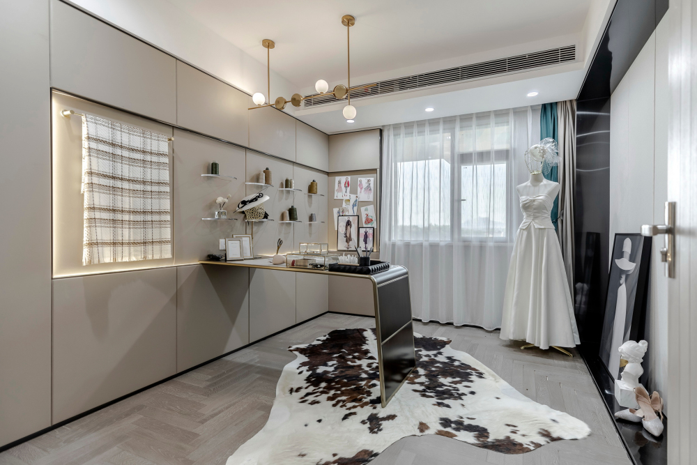 現(xiàn)代輕奢風(fēng)格室內(nèi)設(shè)計(jì)家裝案例-書房 現(xiàn)代輕奢風(fēng)格室內(nèi)設(shè)計(jì)家裝案例-書房