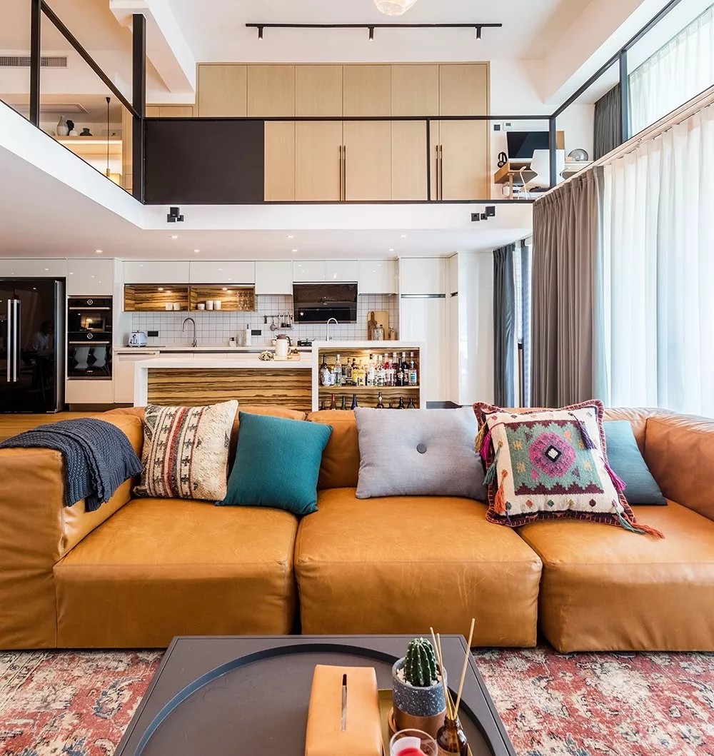 裝修公司現代輕奢風格復式裝修效果圖-客廳 裝修公司現代輕奢風格復式裝修效果圖-客廳