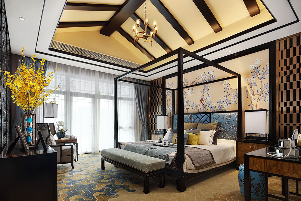 新中式風格別墅裝修設計效果圖-碧桂園海景苑別墅568平米-別墅裝修設計臥室 新中式風格別墅裝修設計效果圖-碧桂園海景苑別墅568平米-別墅裝修設計臥室