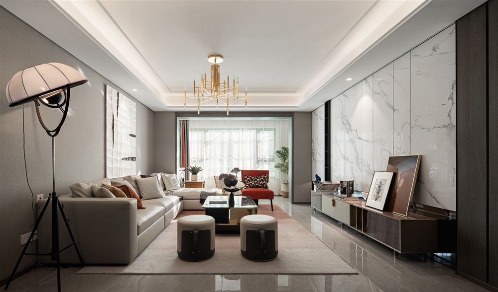 佛山市招商城市主場輕奢風格四居室裝修案例