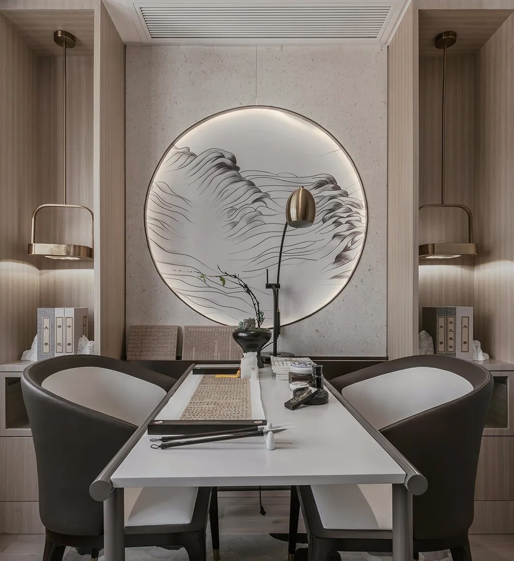 新中式風格家裝設計室內(nèi)裝修效果圖-書房 新中式風格家裝設計室內(nèi)裝修效果圖-書房