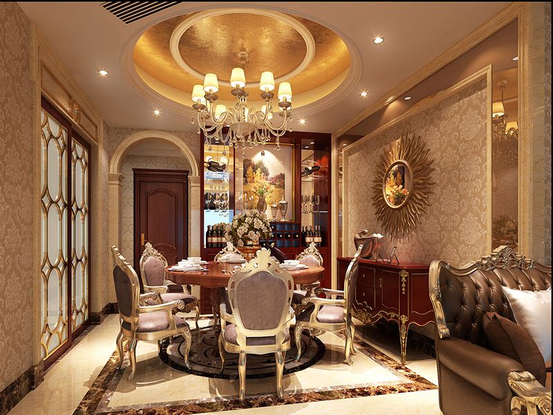 佛山市保利閱江臺新古典風格三居室裝修案例