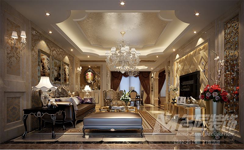 佛山市美的·金地·新明珠·鳳翔灣壹號歐式風格三居室裝修案例