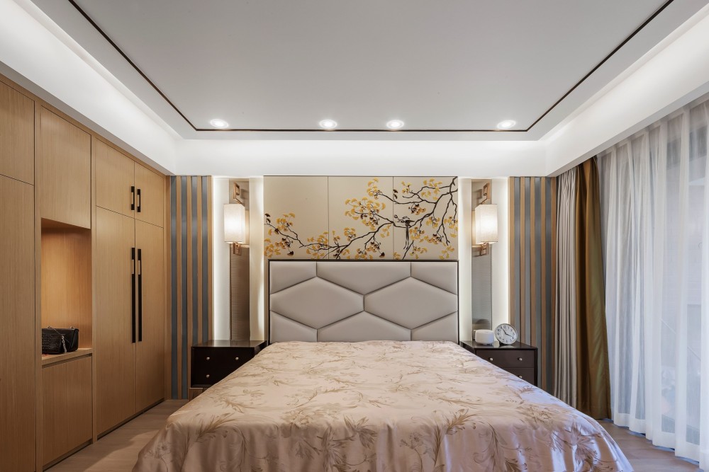 新中式風格室內家裝案例效果圖-主臥 新中式風格室內家裝案例效果圖-主臥
