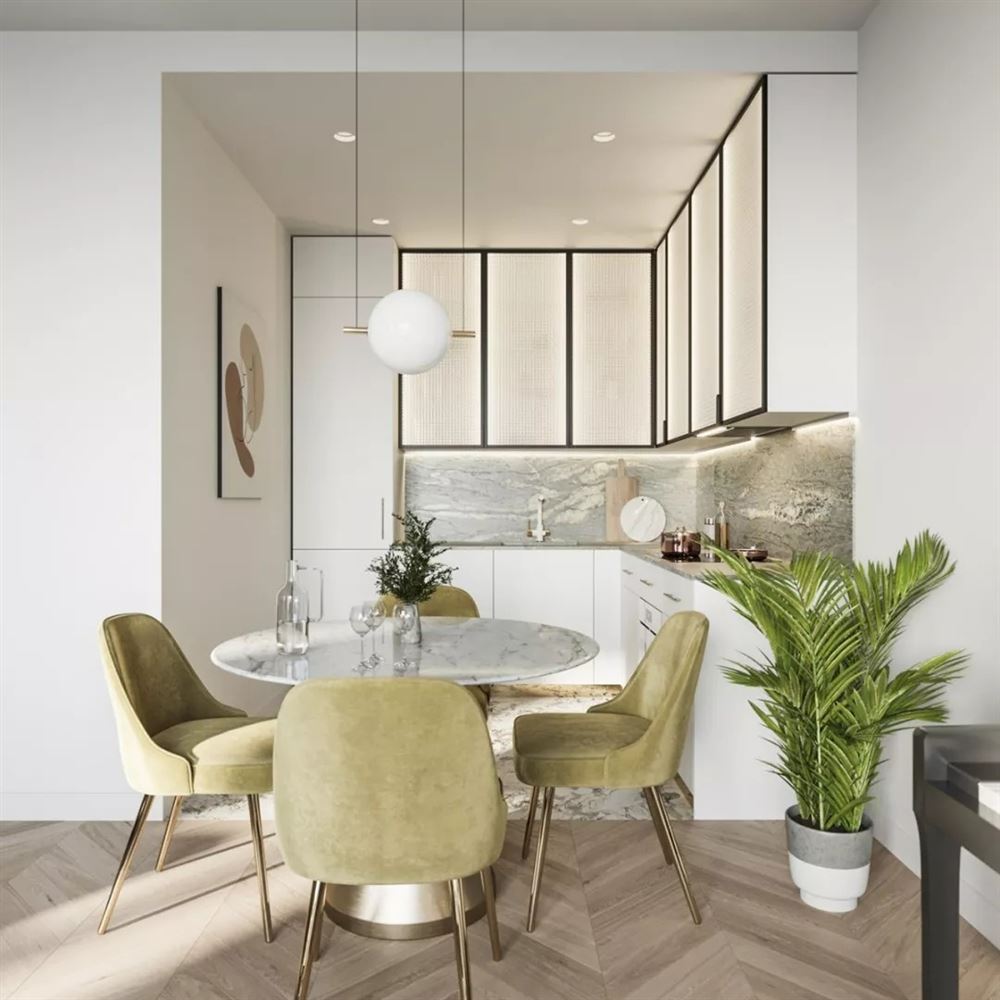 佛山市鵬瑞·三龍灣1號現代簡約風格二居室裝修案例