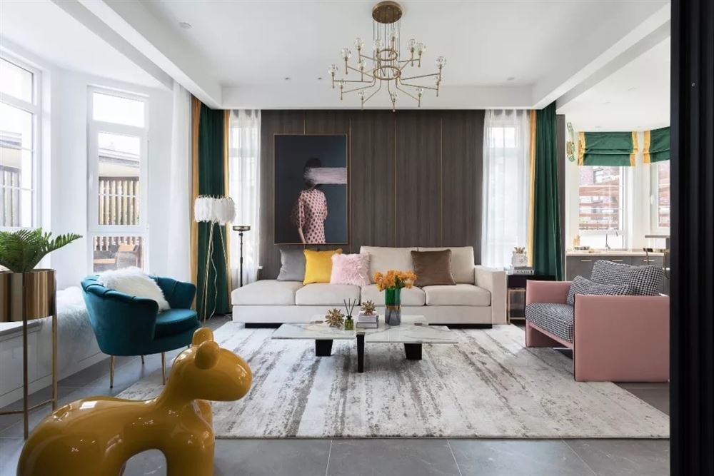 佛山市廣佛新世界花園洋房輕奢風格別墅裝修案例