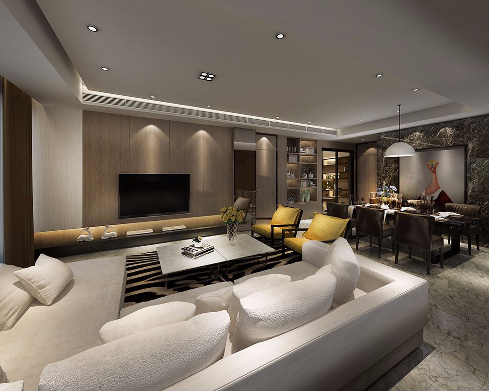 佛山市旭輝恒基鉑仕灣現(xiàn)代簡約風(fēng)格別墅裝修案例