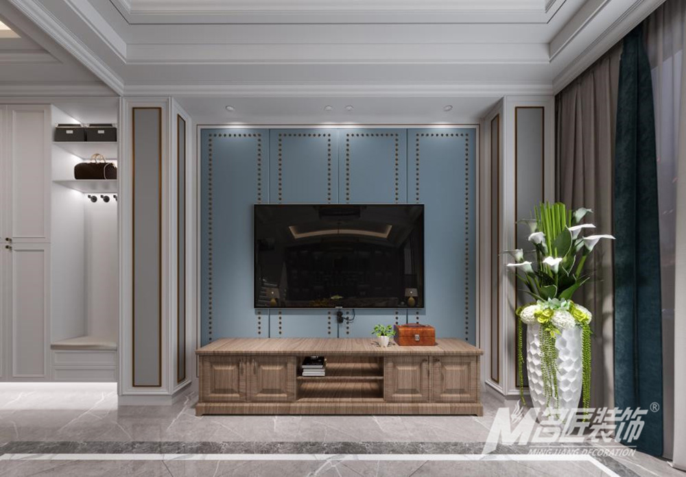 別墅裝修設計美式輕奢風格-客廳 別墅裝修設計美式輕奢風格-客廳