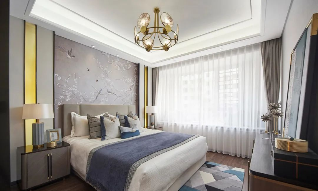 現代新中式風格室內設計家裝案例-主臥 現代新中式風格室內設計家裝案例-主臥